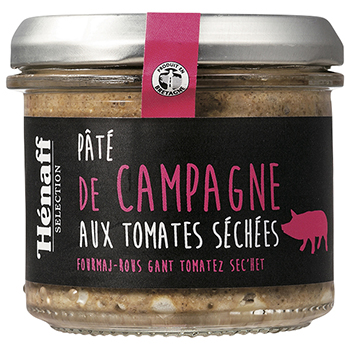 【FOOD de WINE】エナフ パテドカンパーニュドライトマト入り 90ｇ / 日仏貿易(HENAFF Farmhouse pate 90g)
